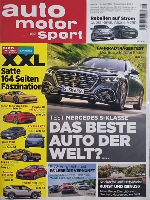 Foto der Zeitschrift mit dem Titel "Auto Motor Sport"