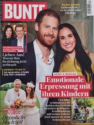 Foto der Zeitschrift mit dem Titel "Bunte"