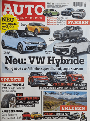 Foto der Zeitschrift mit dem Titel "Auto Strassenverkehr"