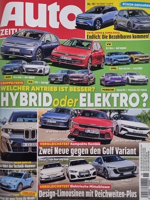 Foto der Zeitschrift mit dem Titel "Autozeitung"