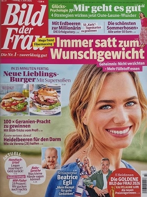 Foto der Zeitschrift mit dem Titel "Bild der Frau"