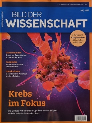 Foto der Zeitschrift mit dem Titel "Bild der Wissenschaft"