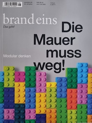 Foto der Zeitschrift mit dem Titel "Brandeins"