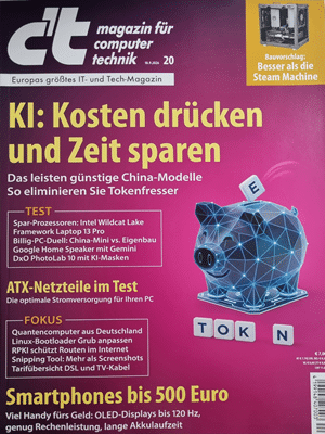 Foto der Zeitschrift mit dem Titel "CT Magazin"