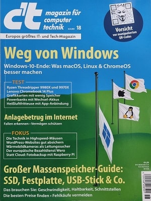 Foto der Zeitschrift mit dem Titel "CT Magazin"