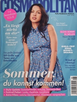 Foto der Zeitschrift mit dem Titel "Cosmopolitan"