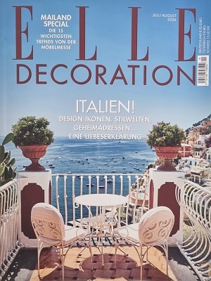 Foto der Zeitschrift mit dem Titel "Elle Decoration"