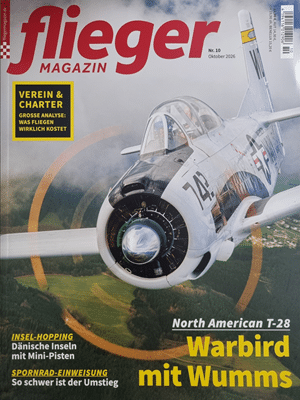 Foto der Zeitschrift mit dem Titel "Flieger Magazin"