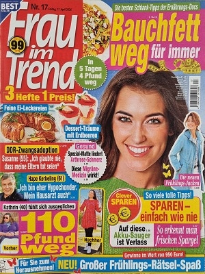 Foto der Zeitschrift mit dem Titel "Frau im Trend"