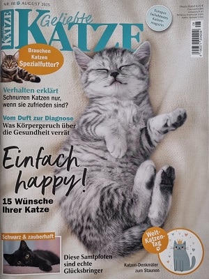 Foto der Zeitschrift mit dem Titel "Geliebte Katze"