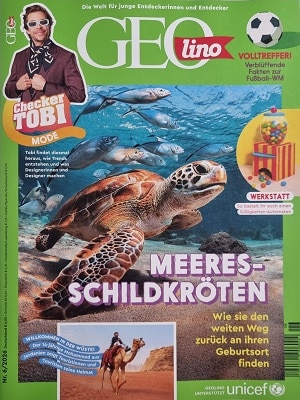 Foto der Zeitschrift mit dem Titel "Geolino"