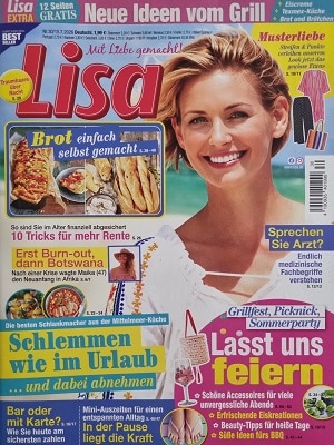 Foto der Zeitschrift mit dem Titel "Lisa"