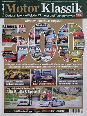 Foto der Zeitschrift mit dem Titel "Motor Klassik"