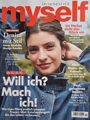 Foto der Zeitschrift mit dem Titel "Myself"