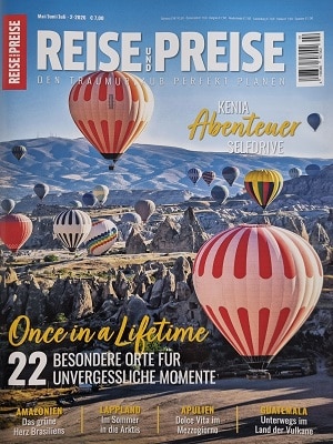 Foto der Zeitschrift mit dem Titel "Reise und Preise"