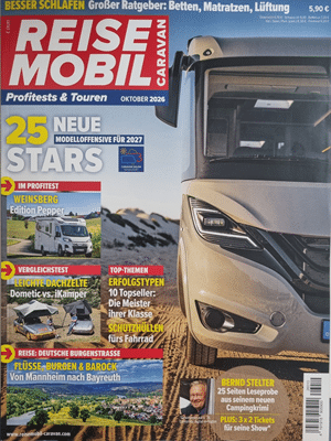 Foto der Zeitschrift mit dem Titel "Reisemobil"