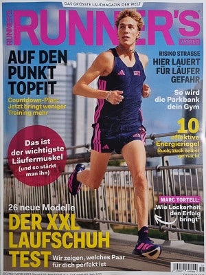 Foto der Zeitschrift mit dem Titel "Runners World"