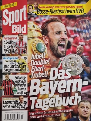 Foto der Zeitschrift mit dem Titel "Sport Bild"