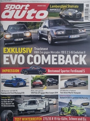 Foto der Zeitschrift mit dem Titel "Sportauto"