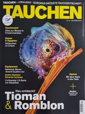 Foto der Zeitschrift mit dem Titel "Tauchen"
