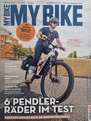 Foto der Zeitschrift mit dem Titel "Mybike"