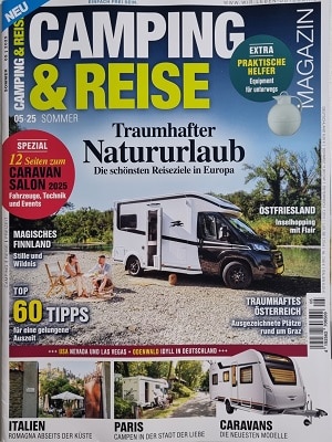 Foto der Zeitschrift mit dem Titel "Camping und Reise"
