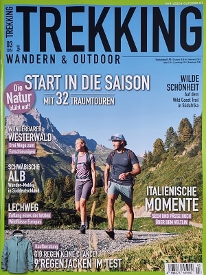 Foto der Zeitschrift mit dem Titel "Trekking"