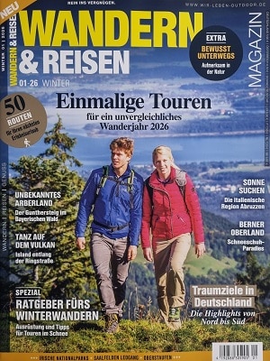 Foto der Zeitschrift mit dem Titel "Wandern und Reisen"