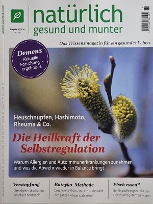 Foto der Zeitschrift mit dem Titel "Natürlich, Gesund und Munter"